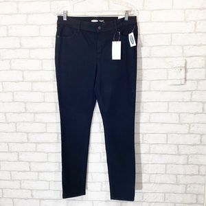 Old navy black super skinny mid rise jeans size 10